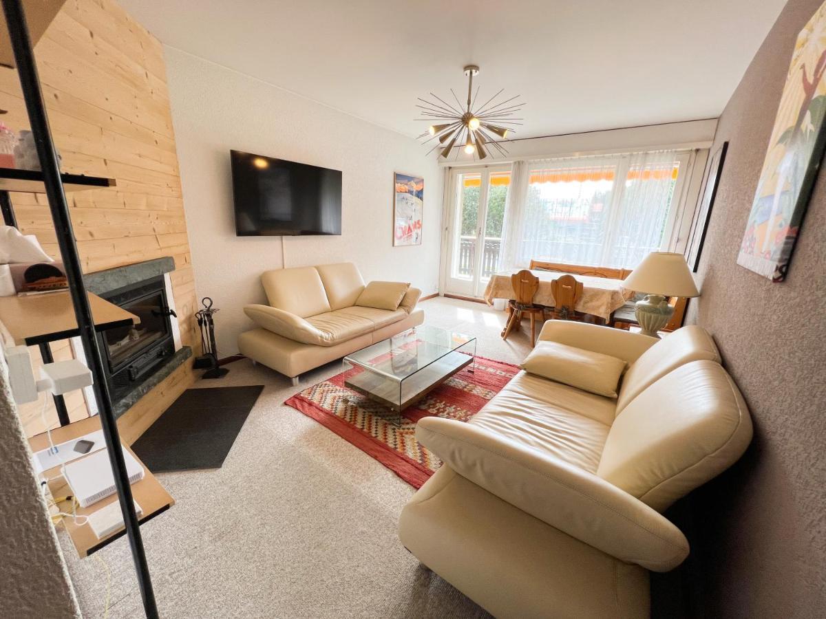 קראנס-מונטנה Bel Appartement 3 Pieces Au Pied Des Pistes De Ski מראה חיצוני תמונה